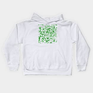 Paint Spatter Green Kids Hoodie